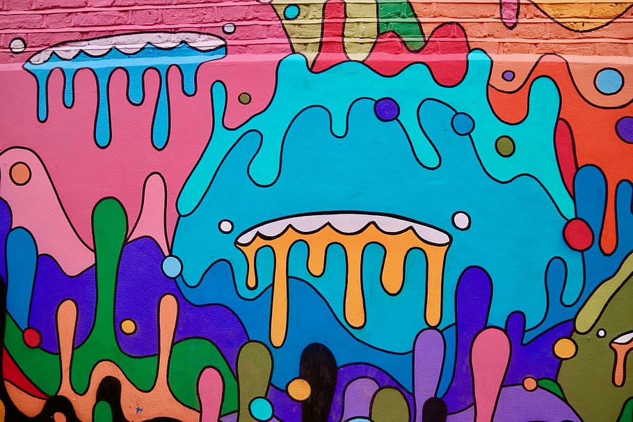 graffiti, art, paint, surface, color, colour, street, urban, HD wallpaper