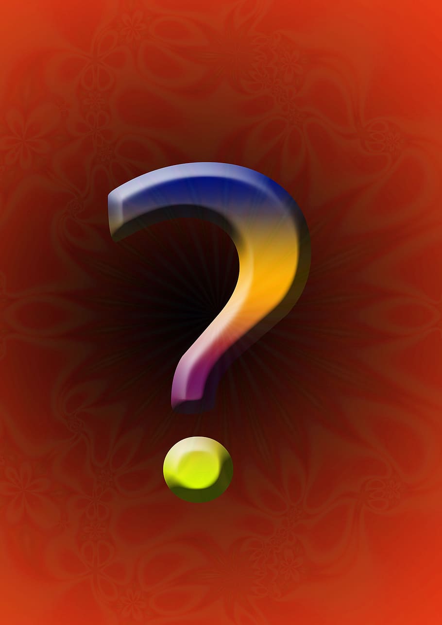 Colourful question mark, questions, faq, query, mystery, enigma