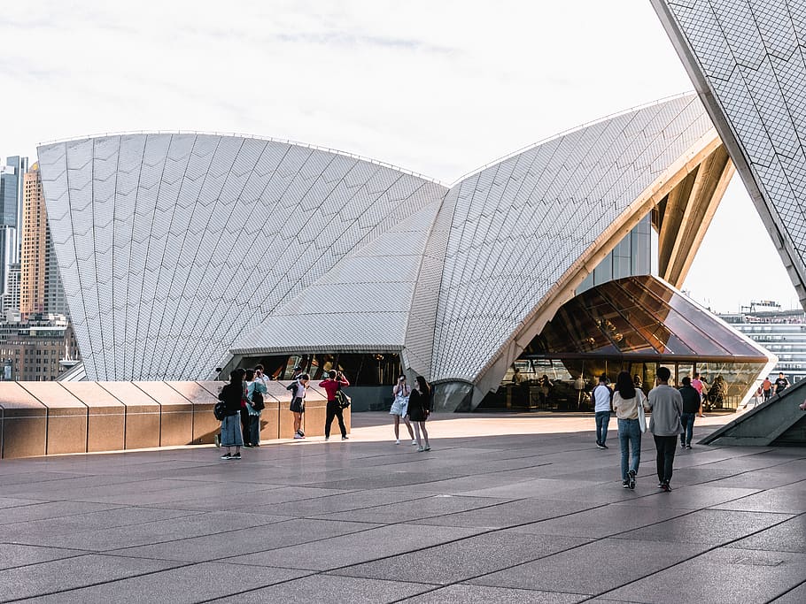 Sydney Opera House, person, human, building, architecture, town HD wallpaper