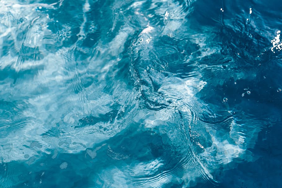 Wavy water surface in a swimming pool, wave, abstract, background, HD wallpaper