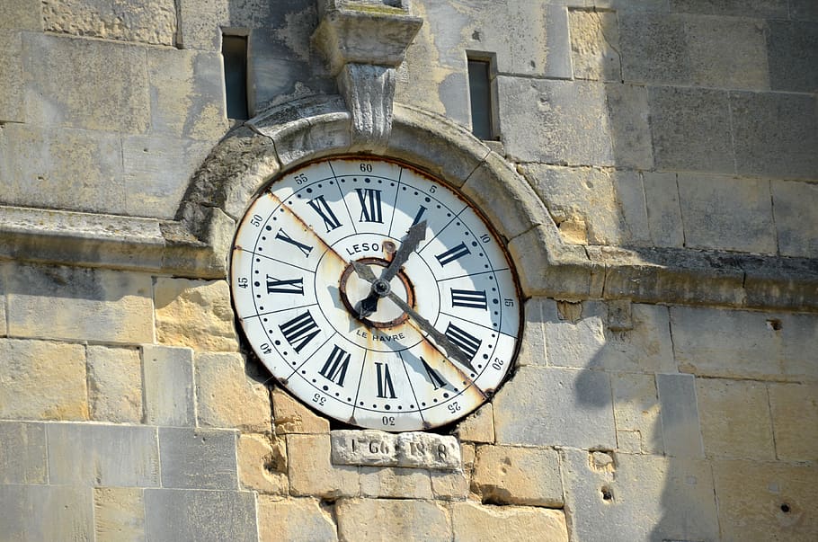 clock, time, hours, minutes, pointer, seconds, old, architecture HD wallpaper