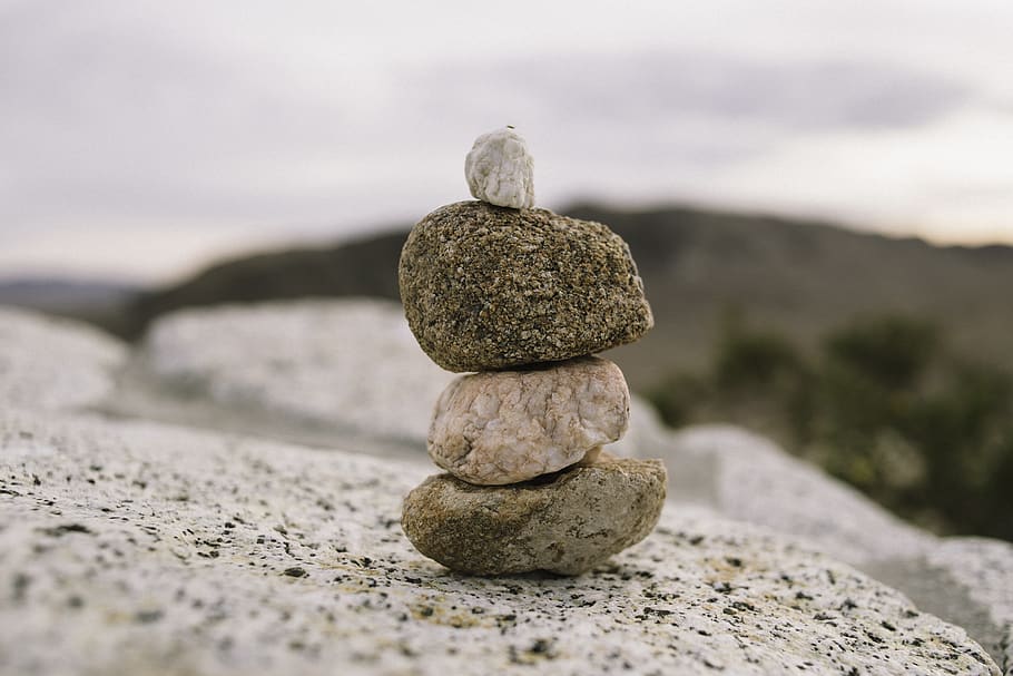 four assorted-color stones, rock, pebble, road, dirt road, gravel, HD wallpaper