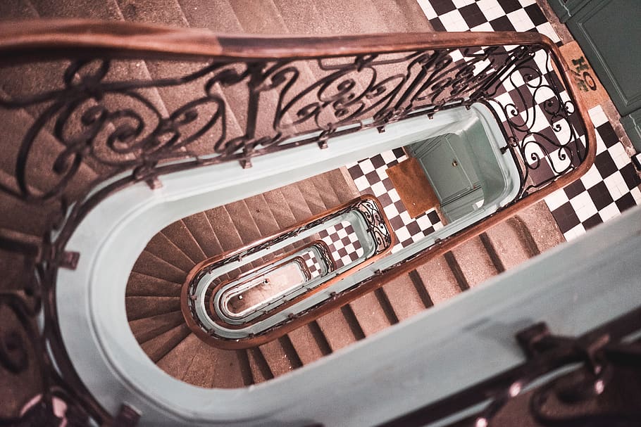 france, nantes, stair case, down, street, urbex, worldneedmorespiralstaircase, HD wallpaper