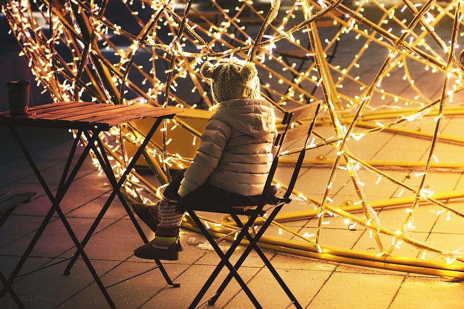 vancouver, canada, holiday, hat, child, cold, winter, light HD wallpaper
