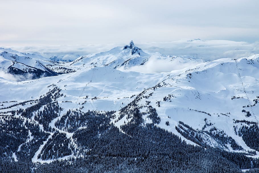 snow, cold temperature, winter, mountain, beauty in nature HD wallpaper