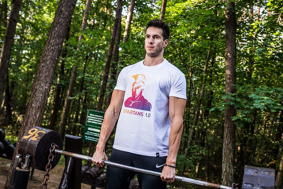 Photo of Man Holding Barbell, athlete, chain, clothes, daylight HD wallpaper