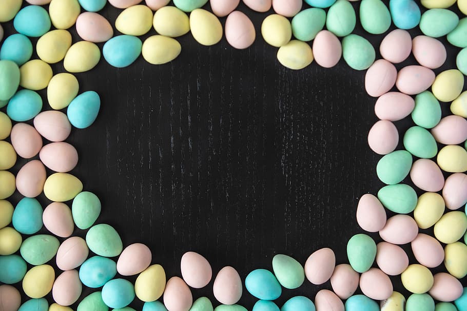 Easter Egg Border Photo, Textures, Colourful, Seasons, Spring HD wallpaper
