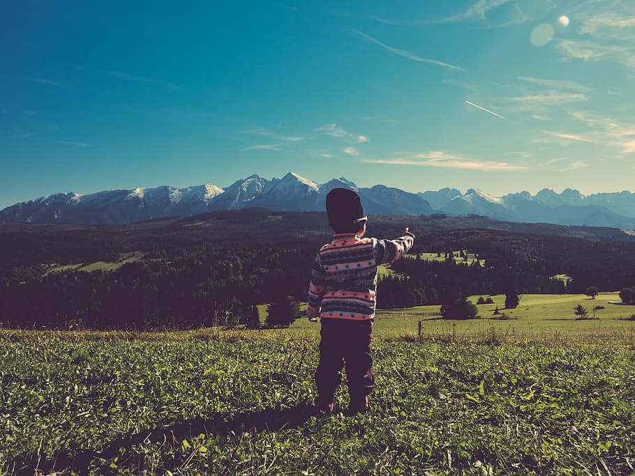poland, łapszanka, mountain, real people, one person, sky HD wallpaper