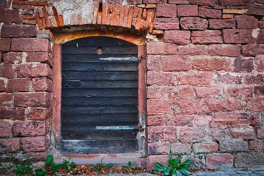 door, goal, house, input, architecture, old, stone, wood, portal HD wallpaper