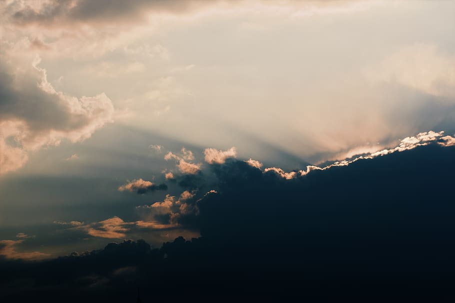 nature, outdoors, weather, cloud, sky, cumulus, sunlight, flare HD wallpaper