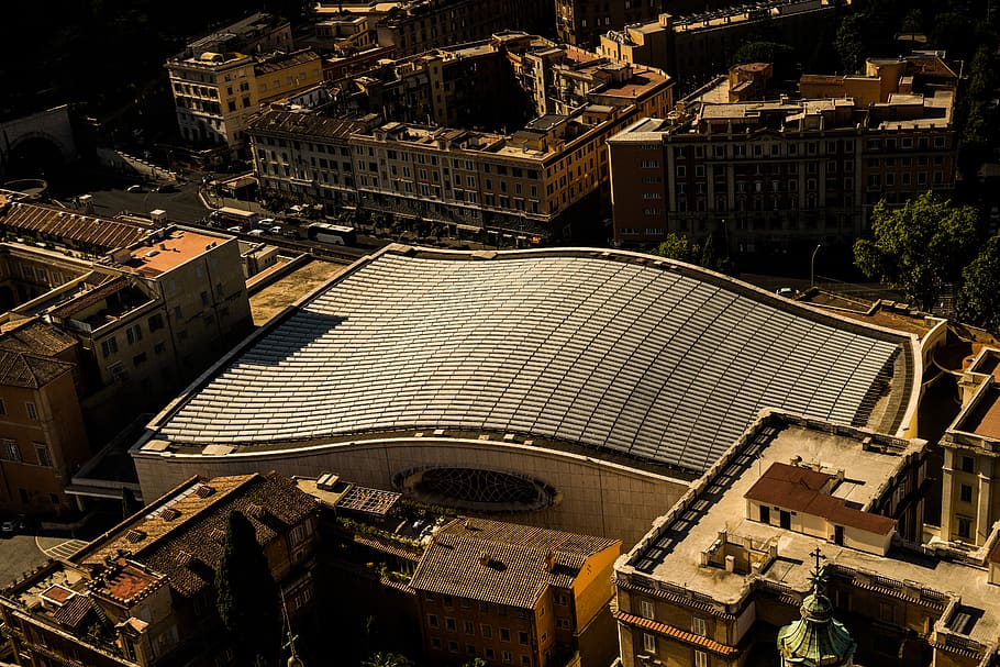 italy, building, architecture, italia, rome, vatican, rooftop, HD wallpaper