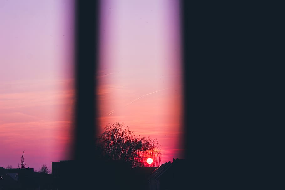 nature, outdoors, flare, light, sky, sunset, red sky, dawn HD wallpaper