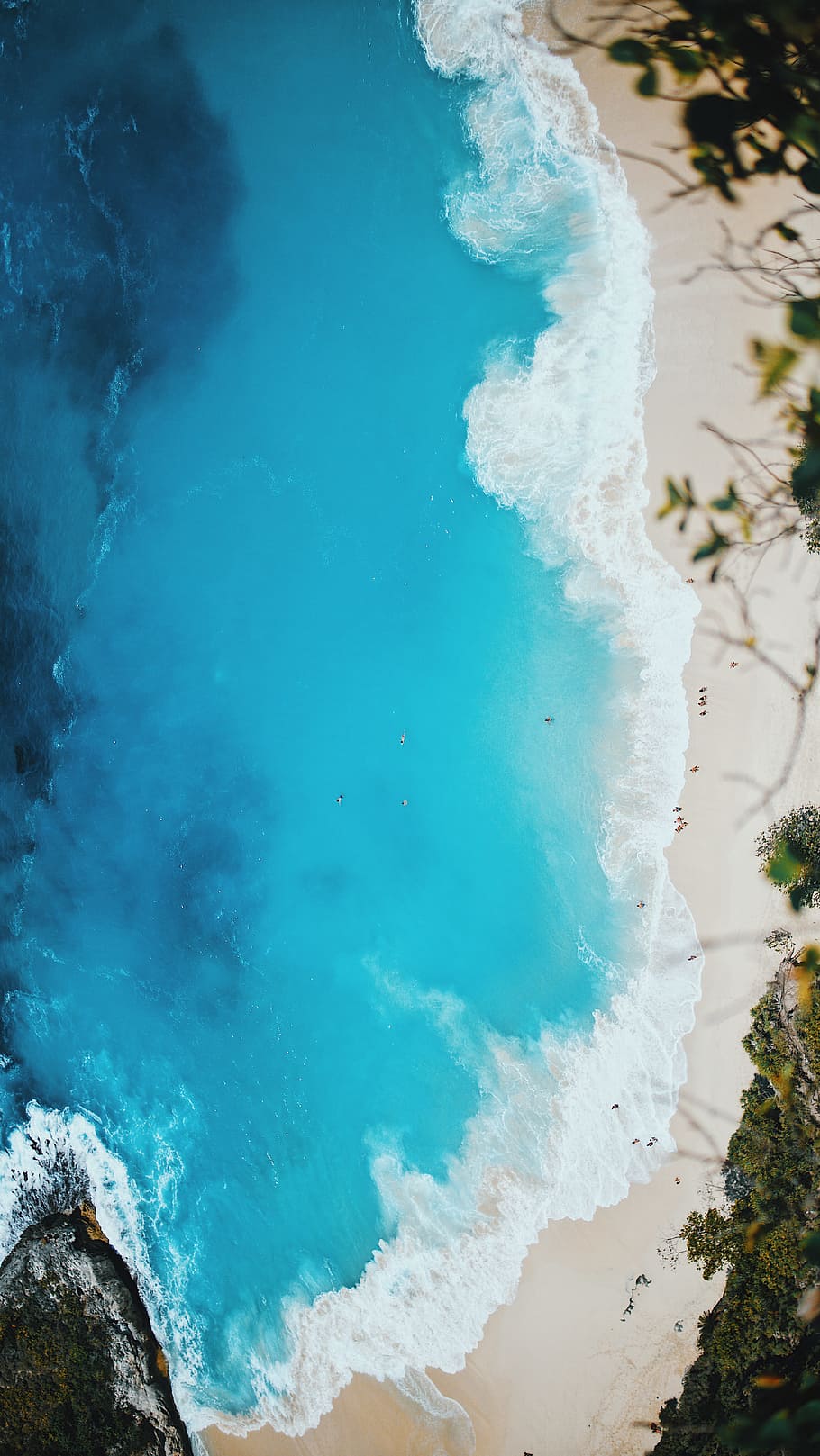 bird's eyeview of seashore, drone view, aerial view, beach, coast, HD wallpaper