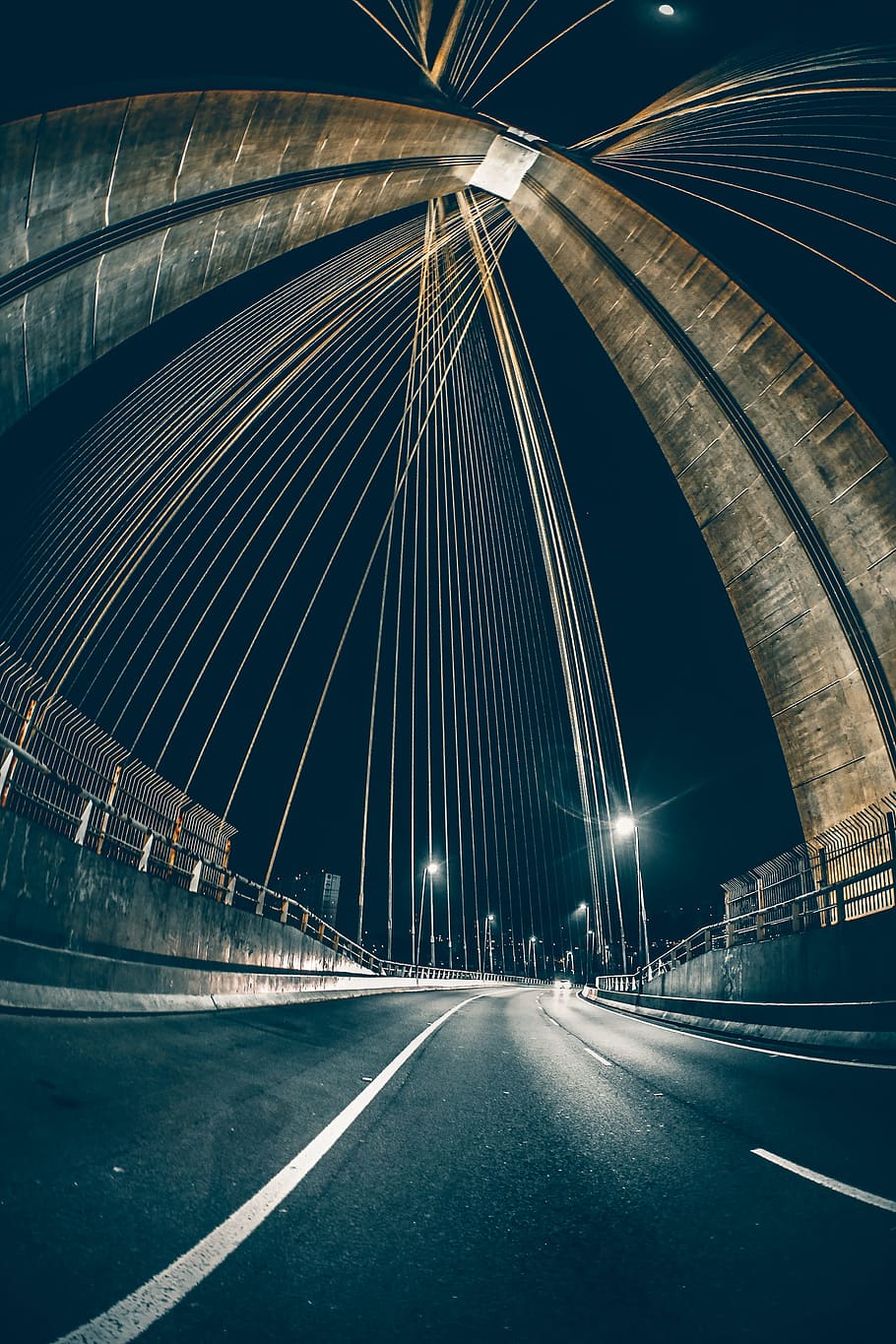 low-angle photo of steelwool during nighttime, arch, strcuture HD wallpaper