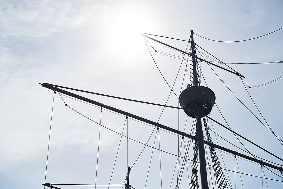 boat, sail, direct, old, marine, ship, sailboat, sailing, blue HD wallpaper