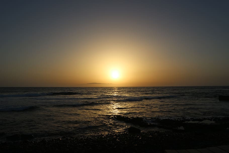 sunset, dusk, sea, landscape, water, sky, scenics - nature HD wallpaper