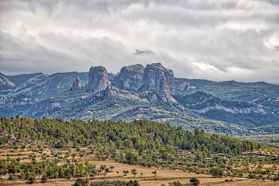 mountain, landscape, scenics - nature, cloud - sky, beauty in nature HD wallpaper