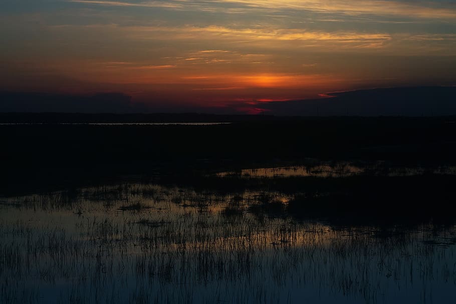 nature, river, sunset, sky, beauty in nature, water, scenics - nature HD wallpaper