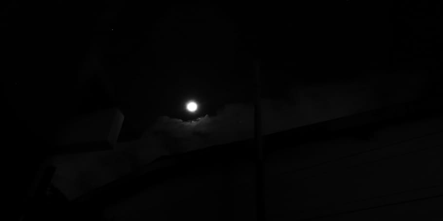 sky, moon, clouds, night, dark, no people, nature, scenics - nature HD wallpaper