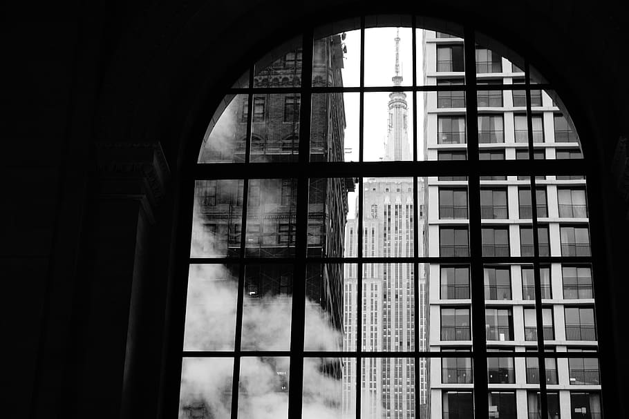 building, architecture, window, arched, picture window, skylight HD wallpaper