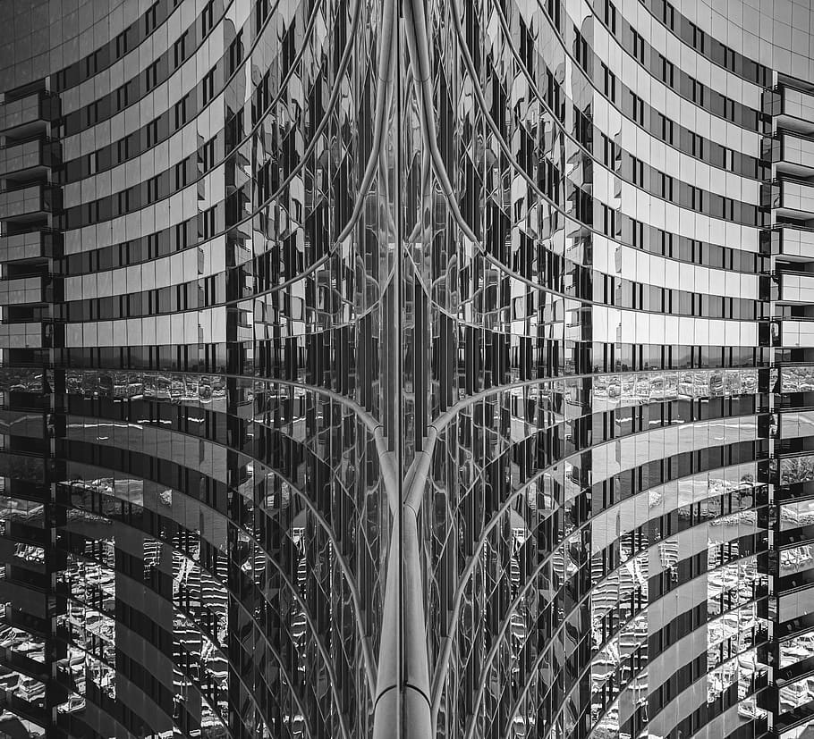 san diego, united states, downtown, black and white, building, HD wallpaper