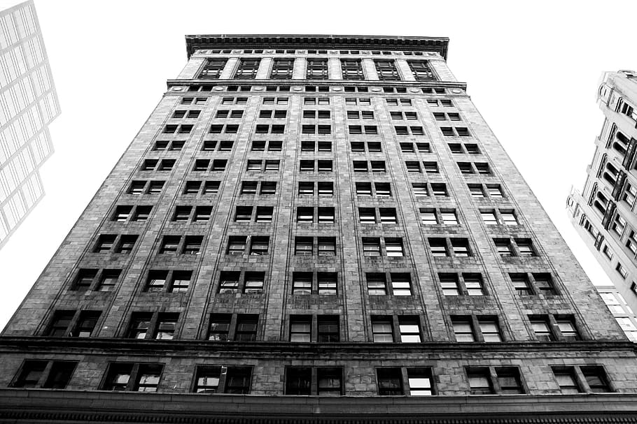 canada, toronto, building, architecture, black and white, city HD wallpaper
