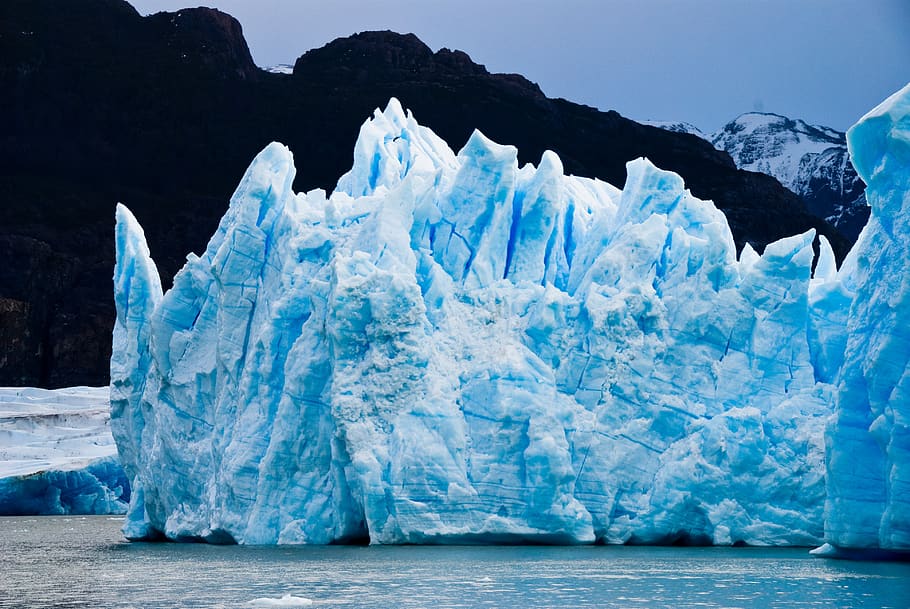 Ice Burg Floating on Water during Daytime, antarctic, cold, glacier HD wallpaper