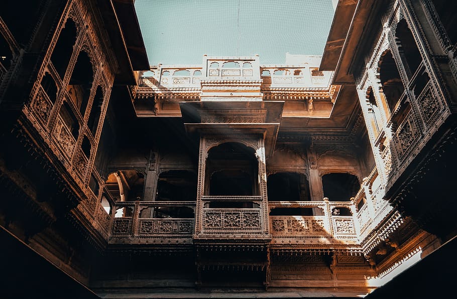 brown concrete building, architecture, built structure, low angle view HD wallpaper