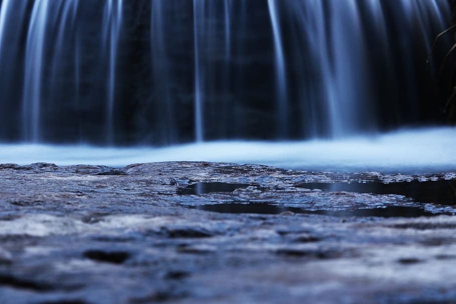 canada, toronto, trees, waterfall, long exposure, lake, cool HD wallpaper