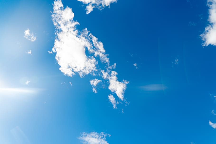jeffma, bluesky, sunny, daylight, positive, clouds, cloud - sky, HD wallpaper