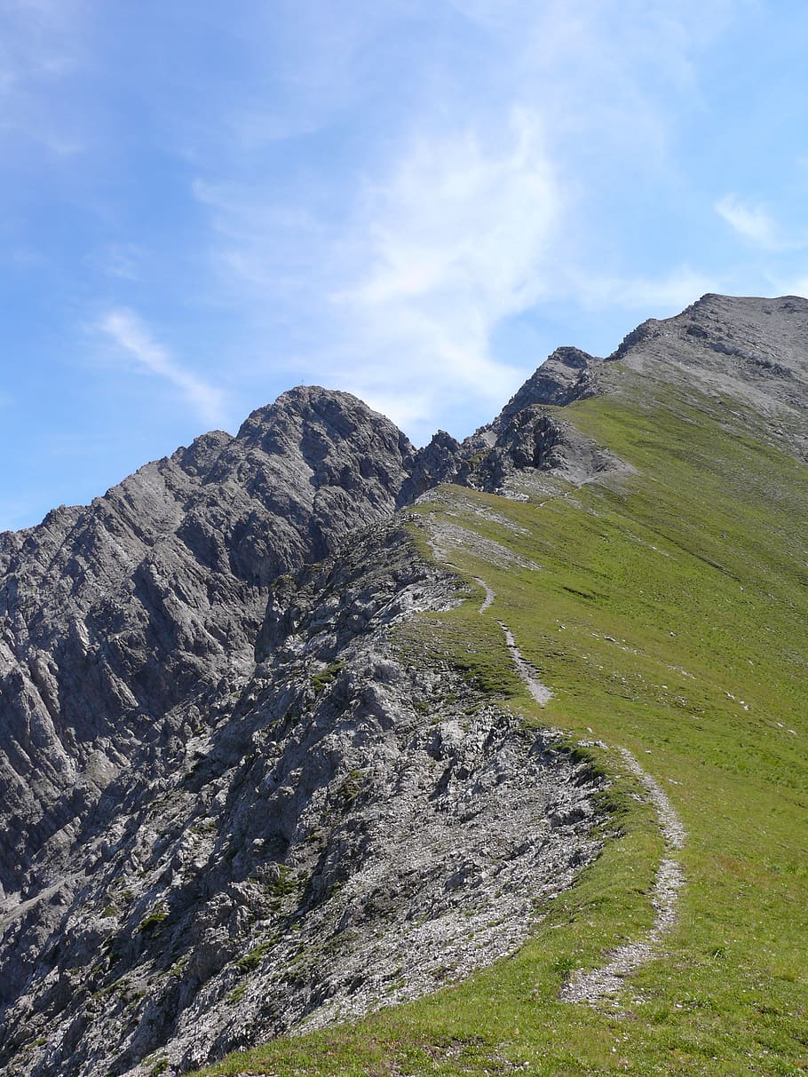 mountain, mountains, sky, alpine, landscape, nature, lech valley HD wallpaper
