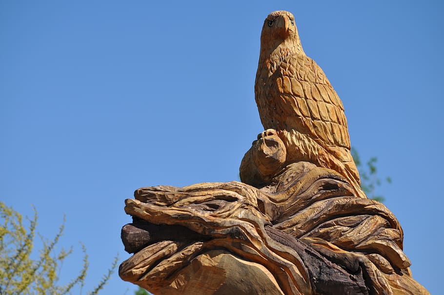 united states, albuquerque, sculpture, clear sky, statue, low angle view