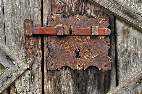 rust, bar, the door, closed, iron, gateway, entrance, shadow HD wallpaper