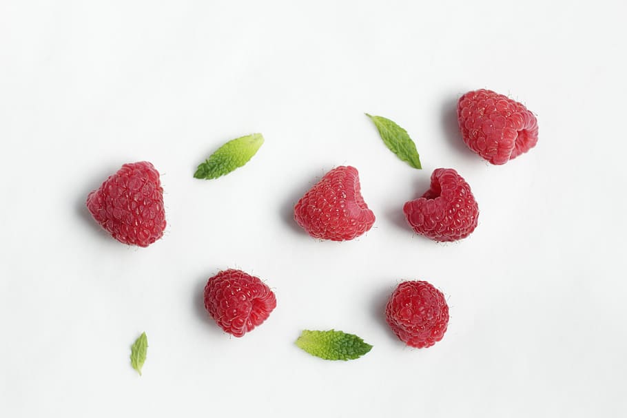 raspberry fruits, food, flora, produce, plant, canada, dessert HD wallpaper