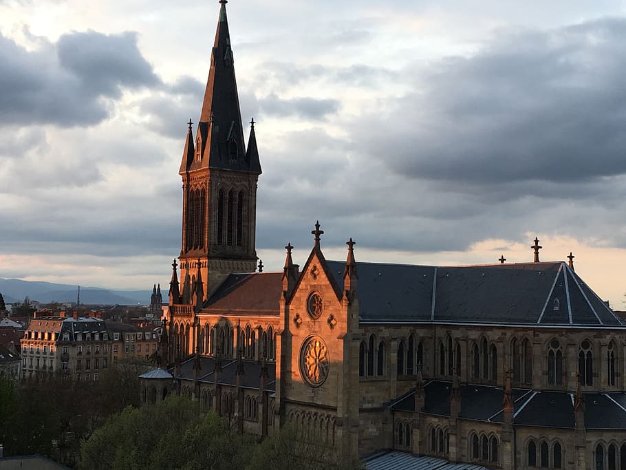 spire, tower, architecture, building, steeple, clock tower HD wallpaper