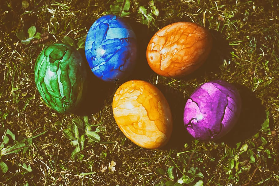 easter, egg, colored, easter eggs, colorful, spring, food, chicken eggs HD wallpaper