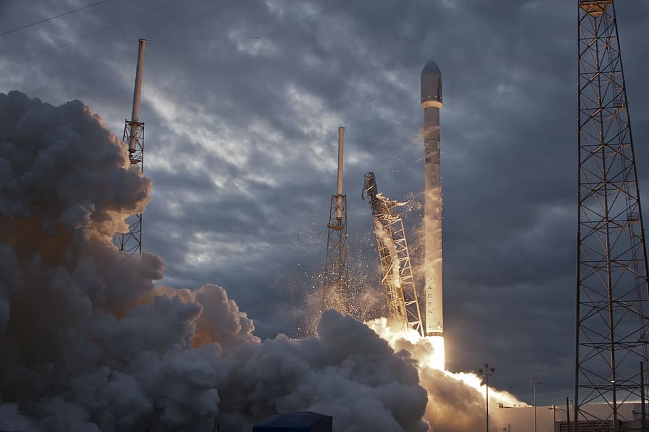 space, shuttle, craft, plane, smoke, sky, cloud - sky, industry HD wallpaper