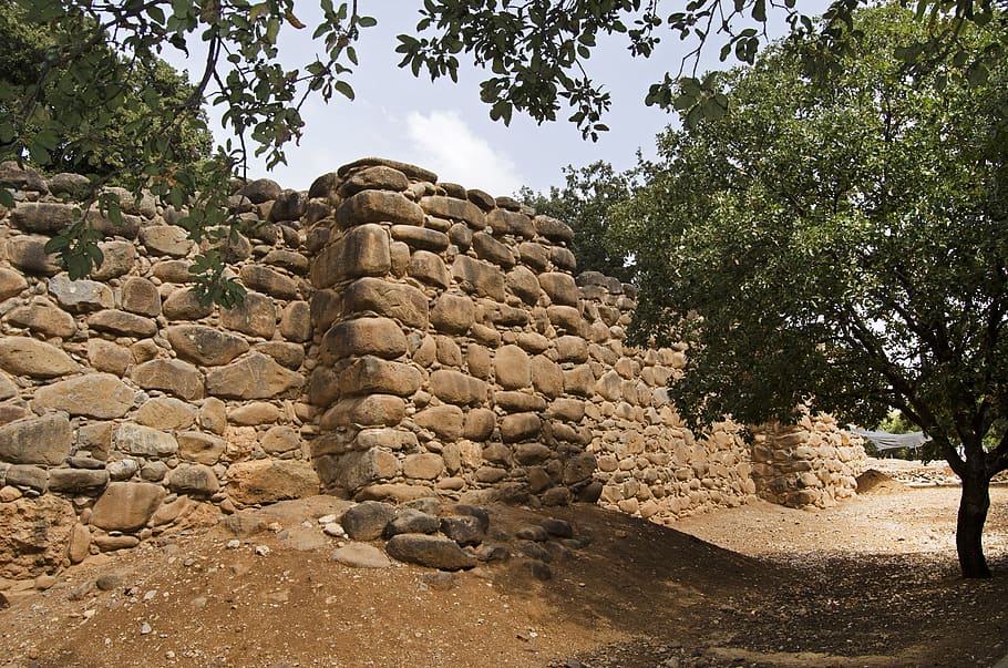 tel dan, israel, biblical site, tourism, fortification, stone wall, HD wallpaper