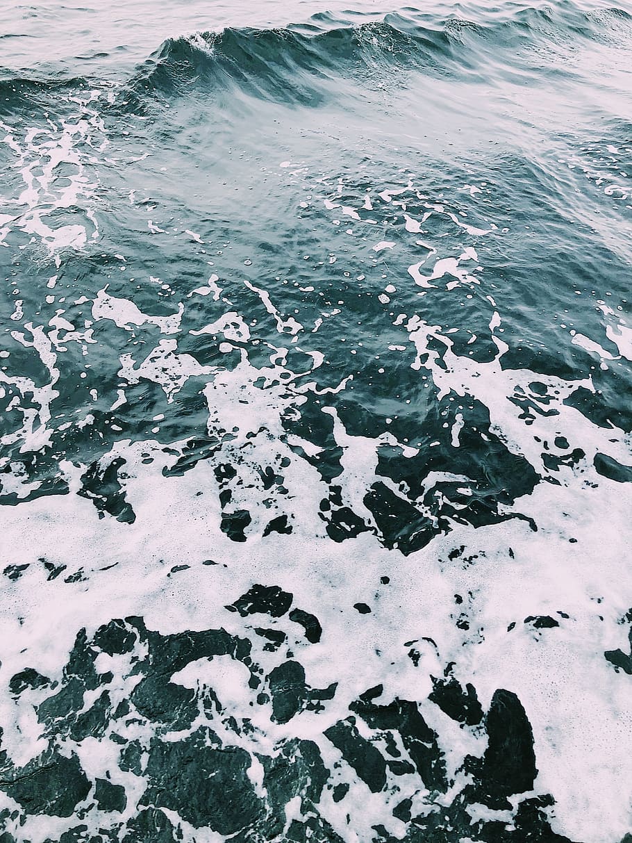 Blue Ocean Wave, h2o, splash, water, sea, aquatic sport, motion HD wallpaper