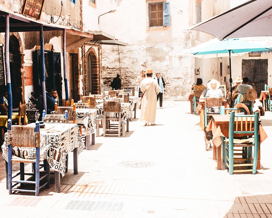 man walking at the restaurant, architecture, real people, built structure HD wallpaper