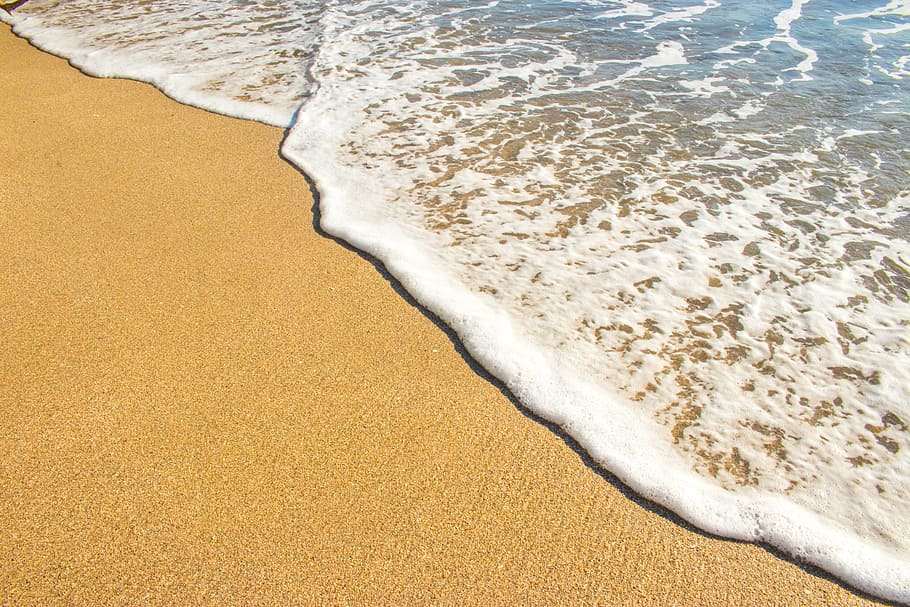Hd Wallpaper Sea Beach Sand Water Ocean Seashore Seaside