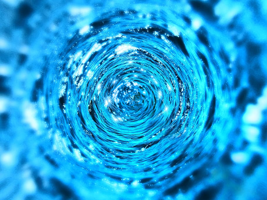 water, aqua, tunnel, liquid, concentric, circle, sparkles, water surface HD wallpaper