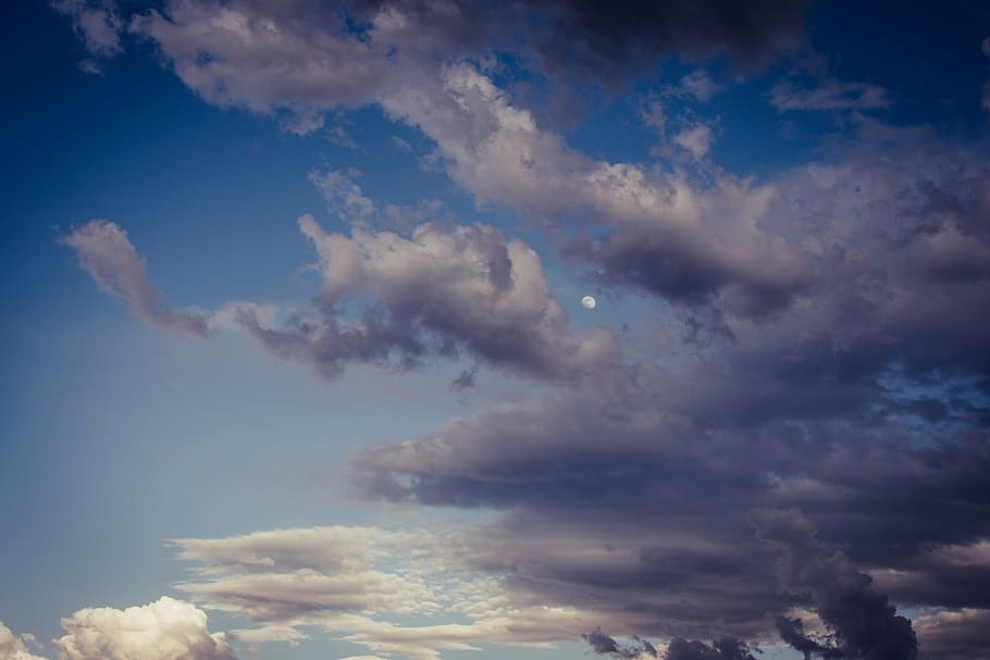 Blue And White Sky At Daytime, atmosphere, clouds, daylight, heaven HD wallpaper