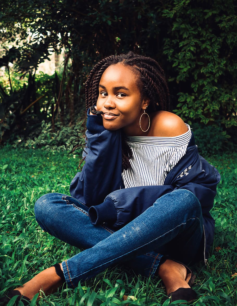 kenya, nairobi, colour, faces, greens, girl, black girl, portrait HD wallpaper