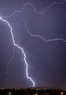 lightning, strike, storm, thunderstorm, weather, power, sky HD wallpaper