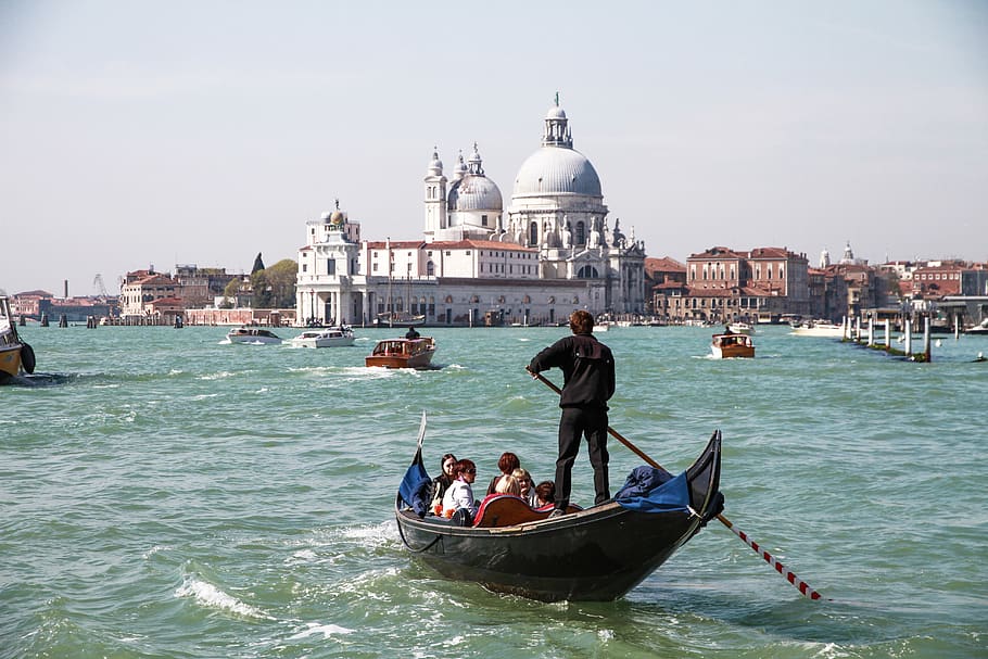 italy, venezia, punta della dogana di mare, laguna, architecture, HD wallpaper