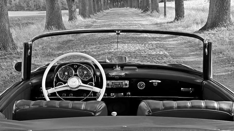 mercedes 190 sl, oldtimer, classic, 190sl, nostalgic, automotive, HD wallpaper