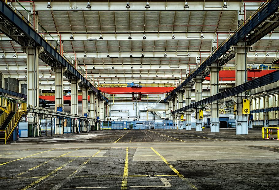 Empty Concrete Building, architecture, factory, industrial plant HD wallpaper