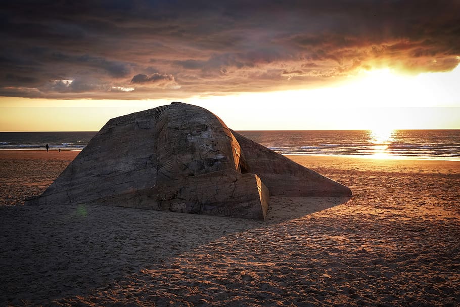 rock formation on seashore, coast, water, seaside, ocean, nature HD wallpaper