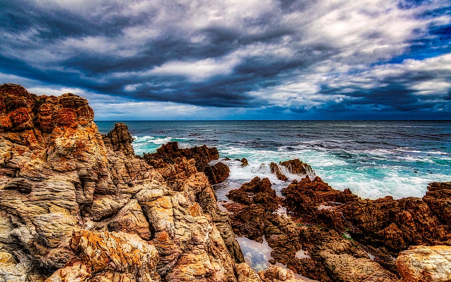 sea, ocean, wave, blue, sky, water, nature, peace, travel, horizon HD wallpaper